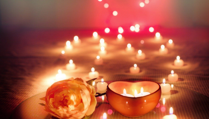 Romantic Candles Wallpaper