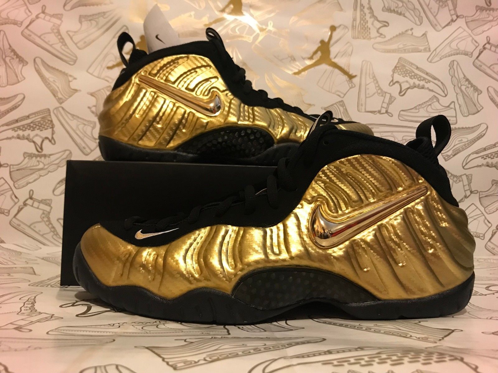 golden jordan shoes