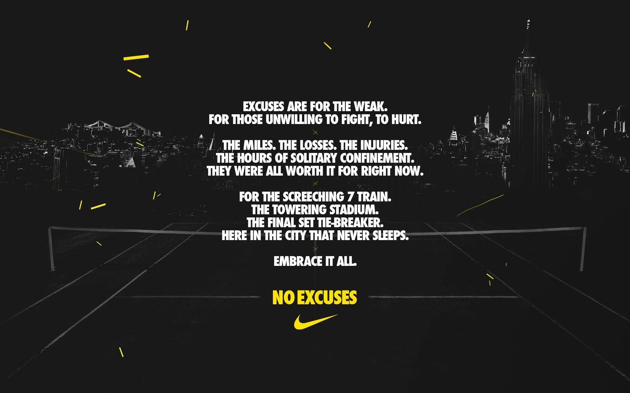 No Excuses Wallpaper  Download to your mobile from PHONEKY