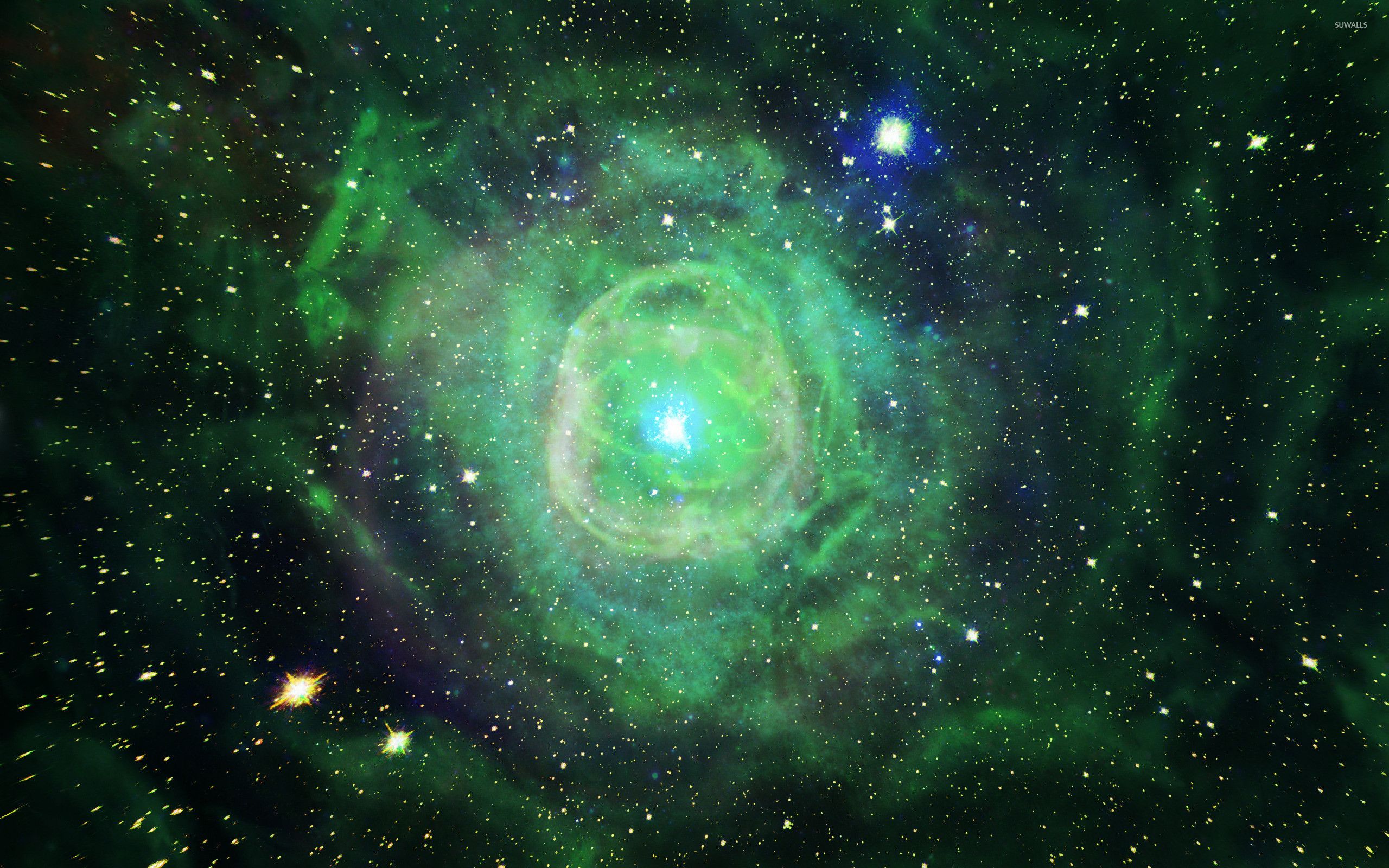 Green Stars Space Galaxy Black Sky Background 4K HD Green Wallpapers  HD  Wallpapers  ID 86972