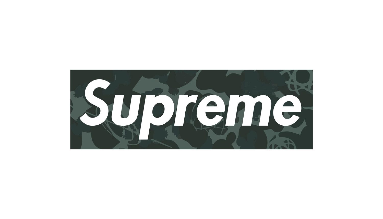 Download Black Supreme Classic White Logo Wallpaper