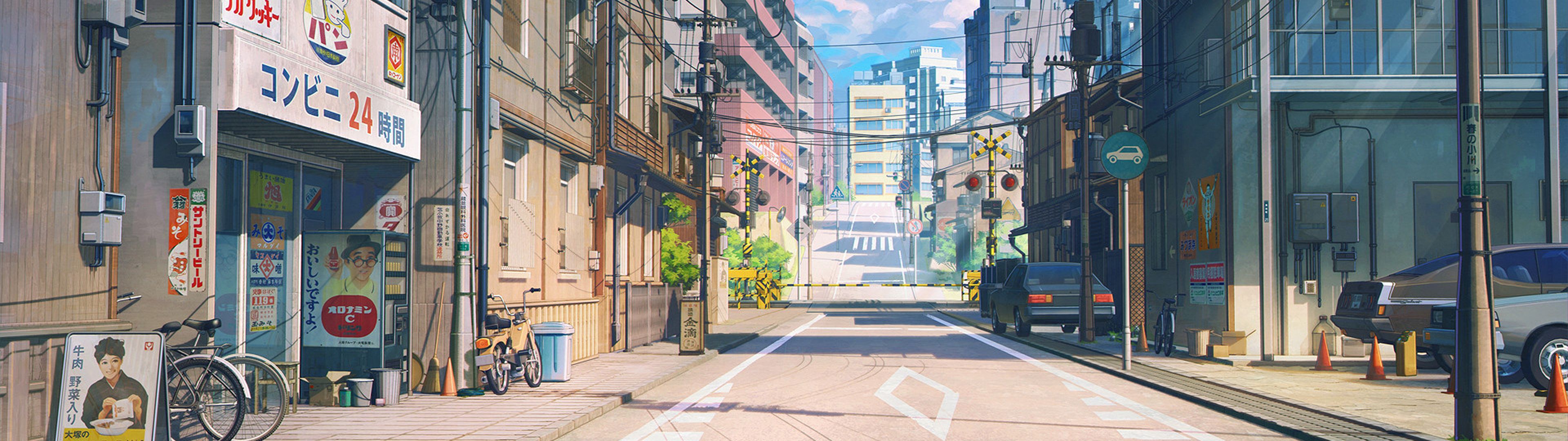 Anime Street Scenery Wallpapers  Wallpaper Cave