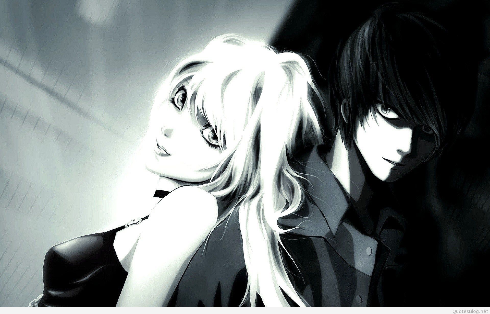 Black and White Anime Couple Wallpapers on WallpaperDog