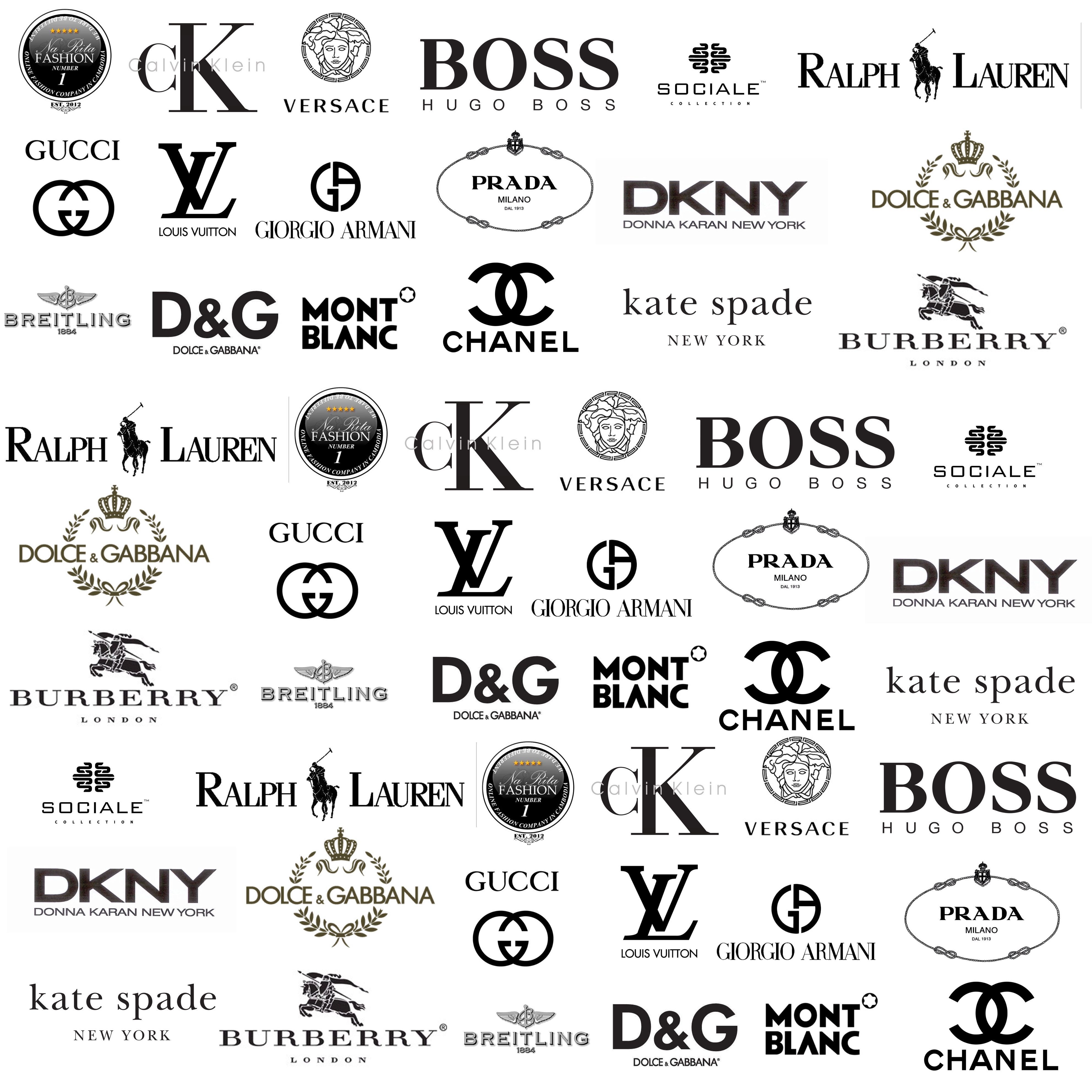 top fashion brands logos