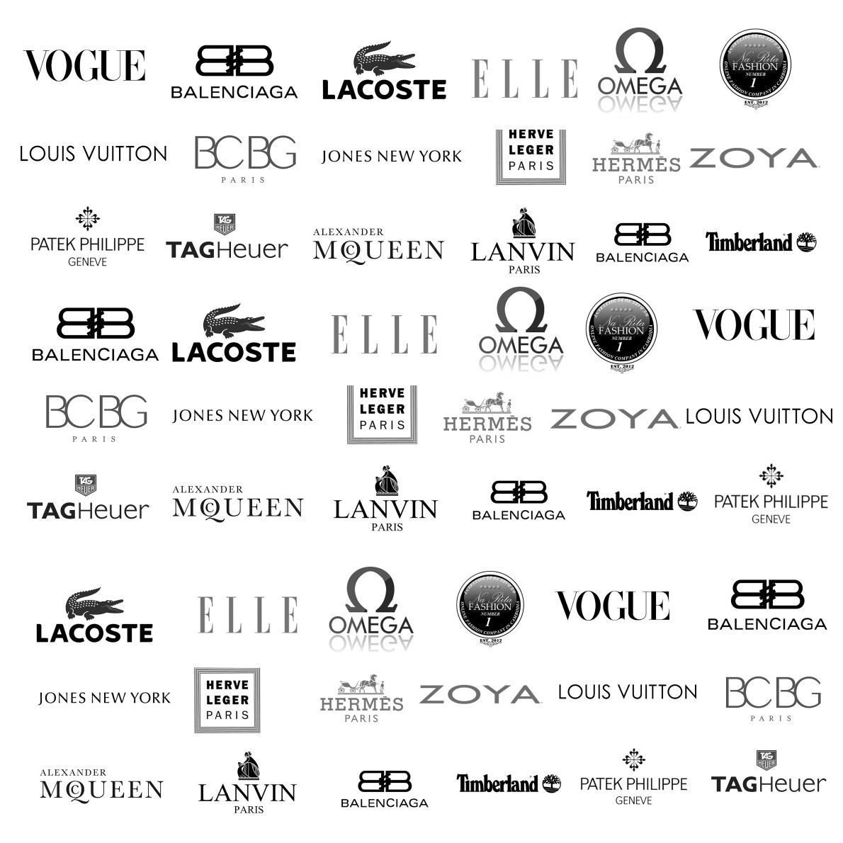 fashion and clothing logos and names