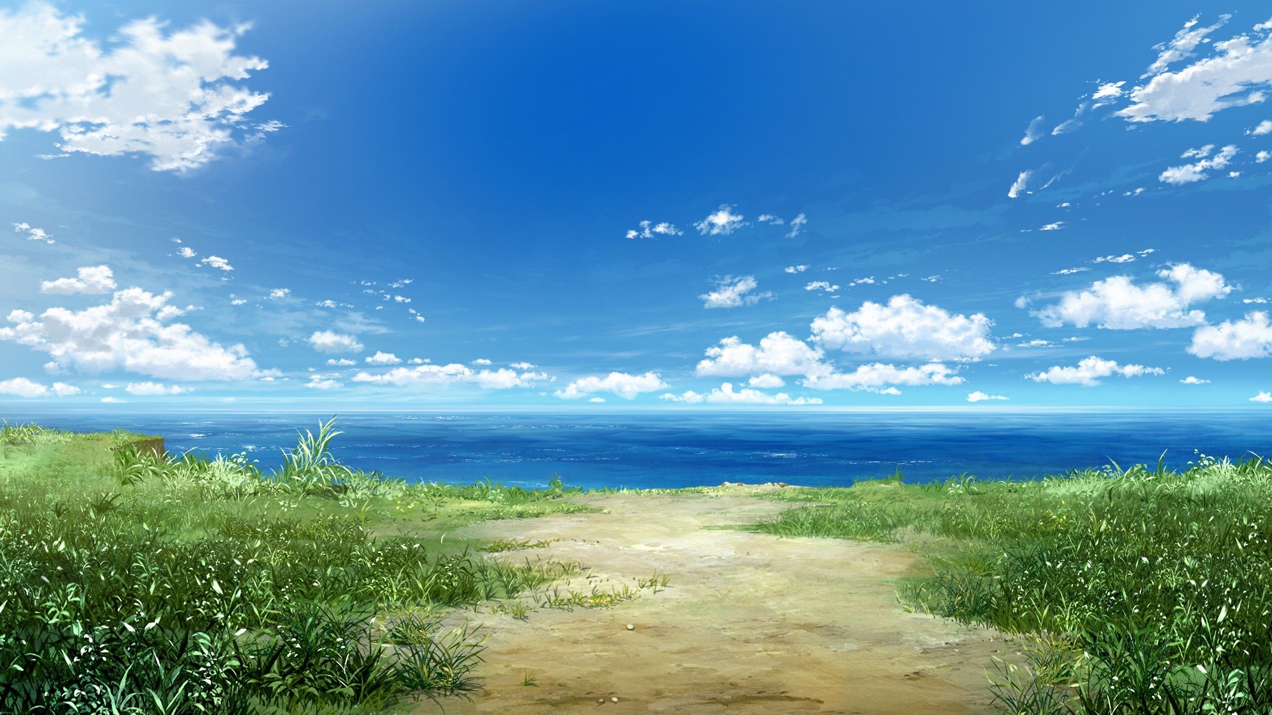 Anime Original Scenic Beach Facebook Cover Photo