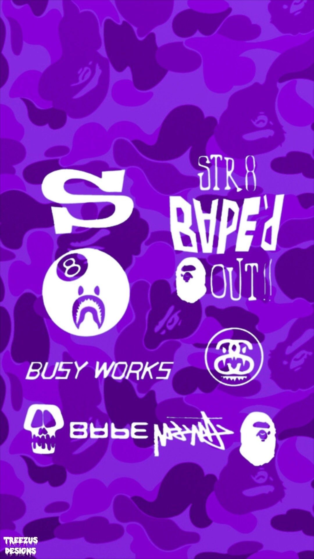 Free download Bape Supreme Wallpapers 2020 Broken Panda [736x747] for your  Desktop, Mobile & Tablet, Explore 26+ Purple BAPE Logo Wallpapers