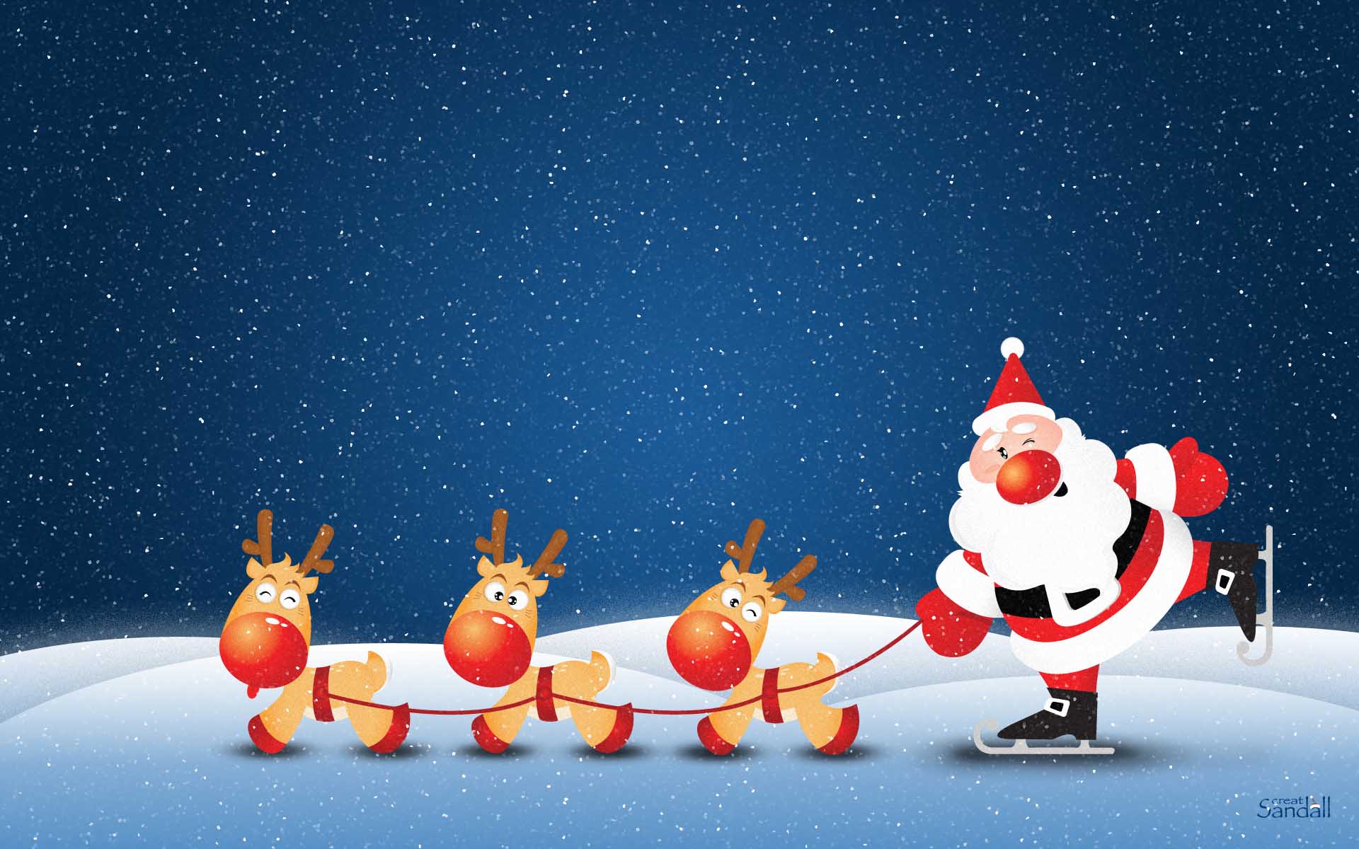 Santa Claus With Snowman On Snow Cute Christmas, HD wallpaper | Peakpx