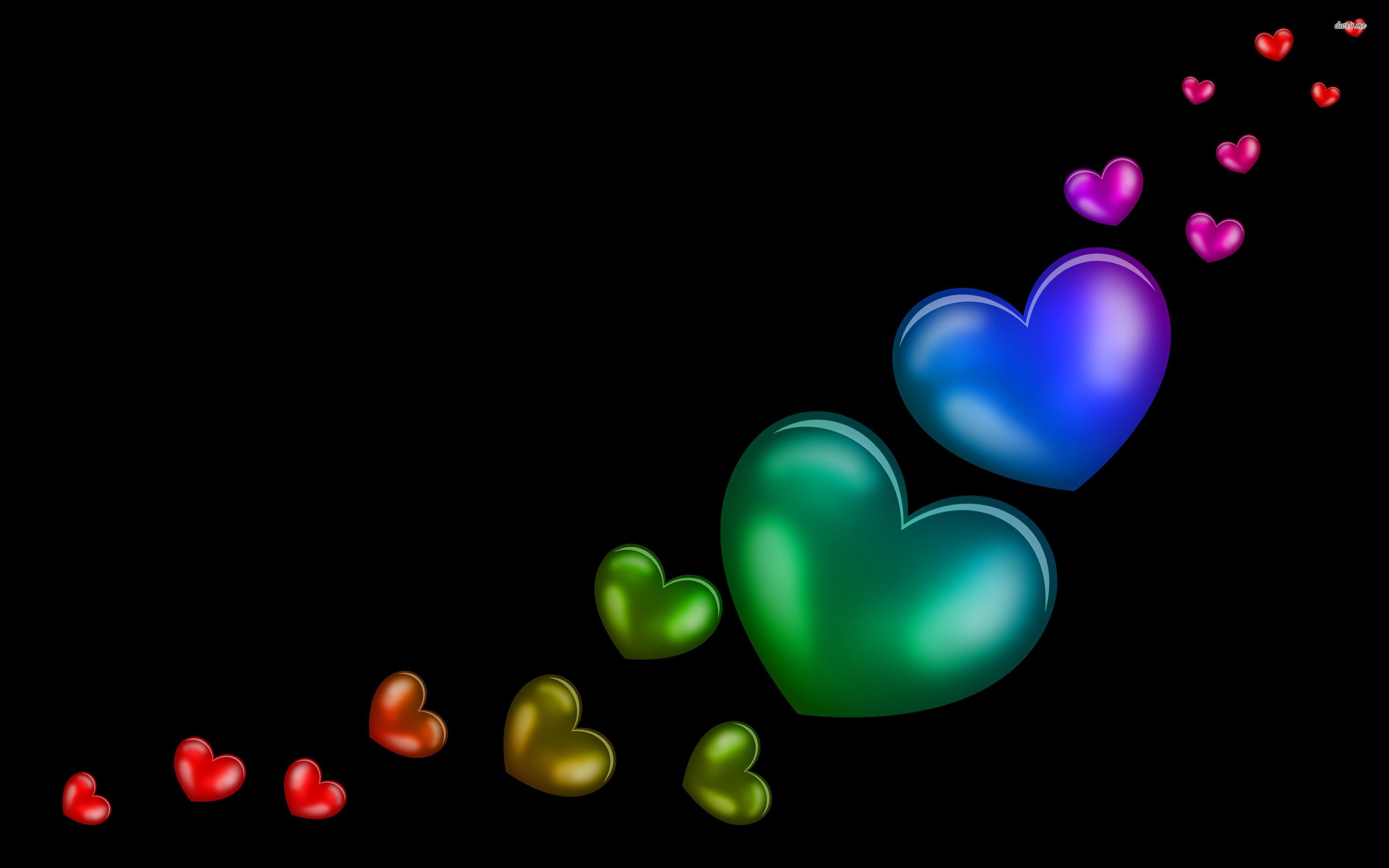Colorful Hearts Wallpapers on WallpaperDog