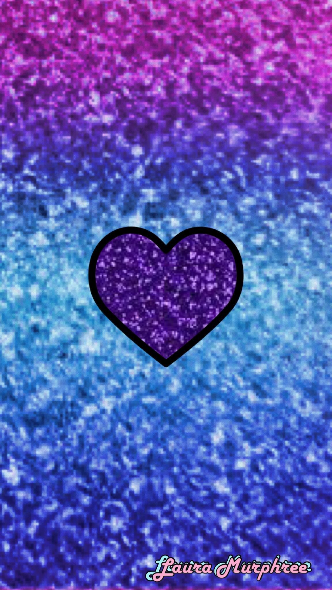 Wallpaper Heart Blue Purple Light Love Background  Download Free Image