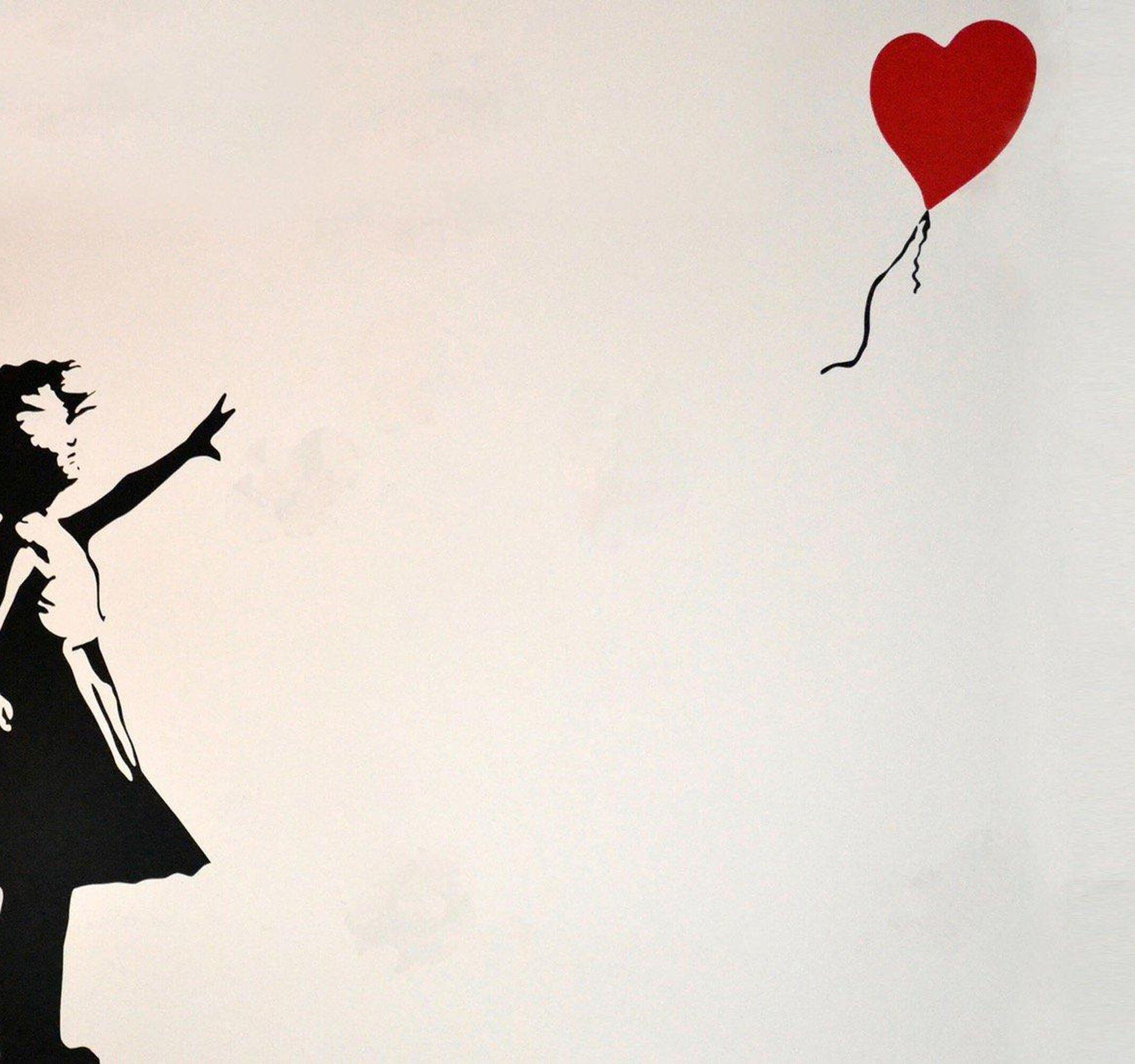 Motiv Banksy Girl with Baloon 120 x 120 cm Arcylglas 5 mm PopArt/Street Art/Loft 