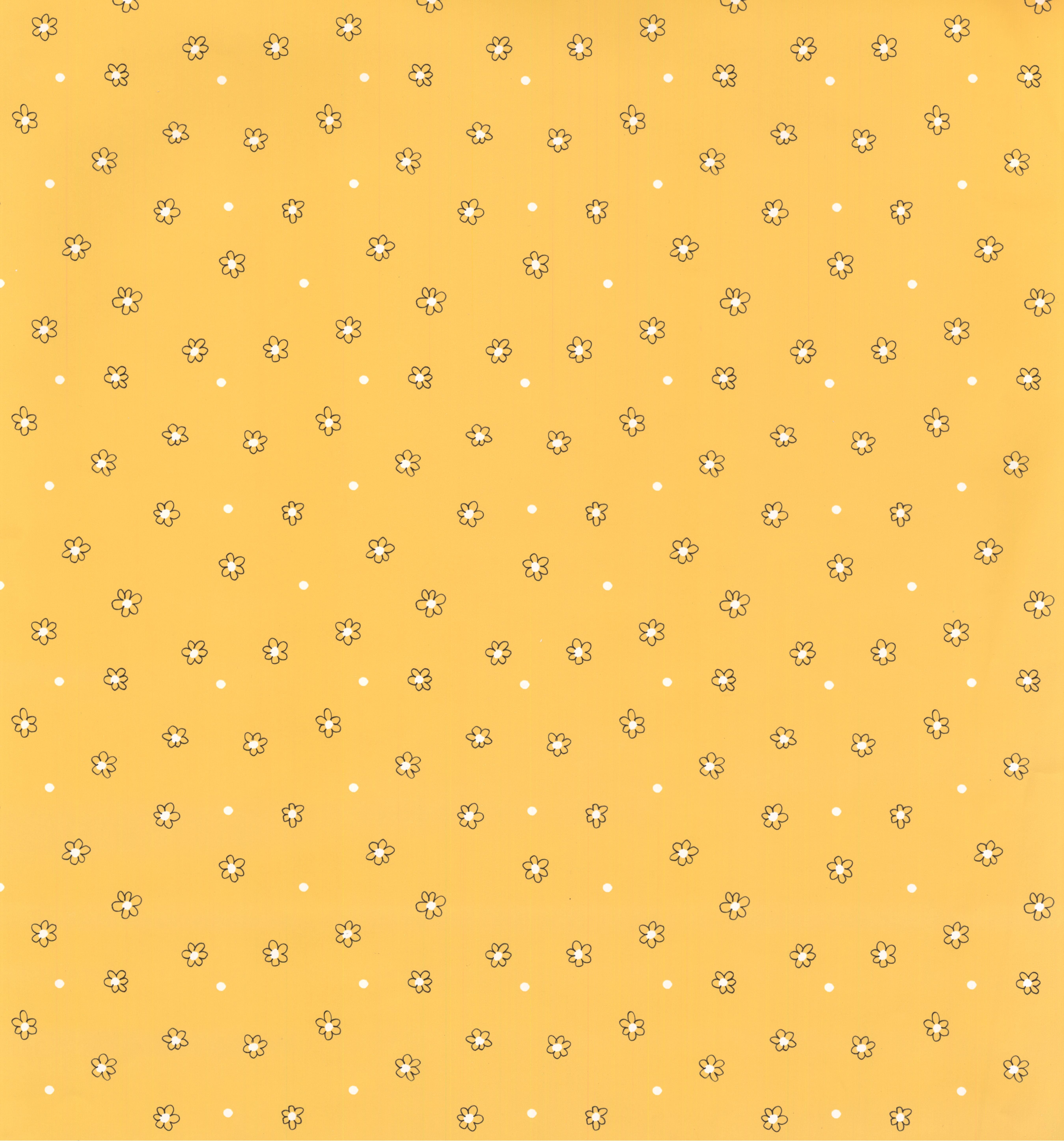cute yellow pattern wallpaper