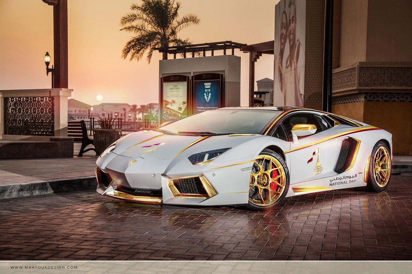 black and gold lamborghini