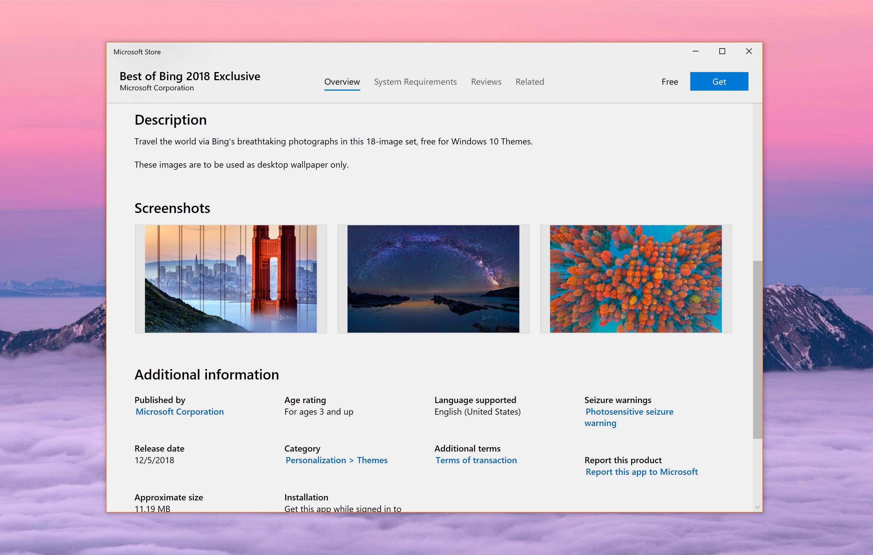 Microsoft Bing Landscape Theme Desktop Wallpaper 04 Preview