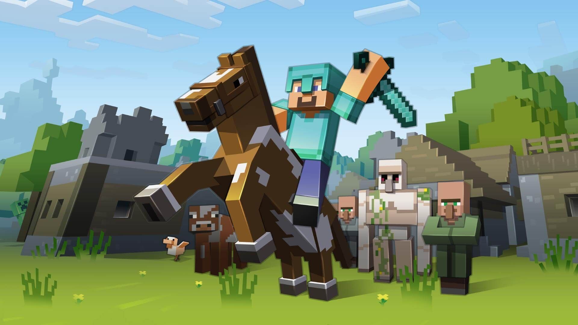 minecraft wallpaper steve and creeper