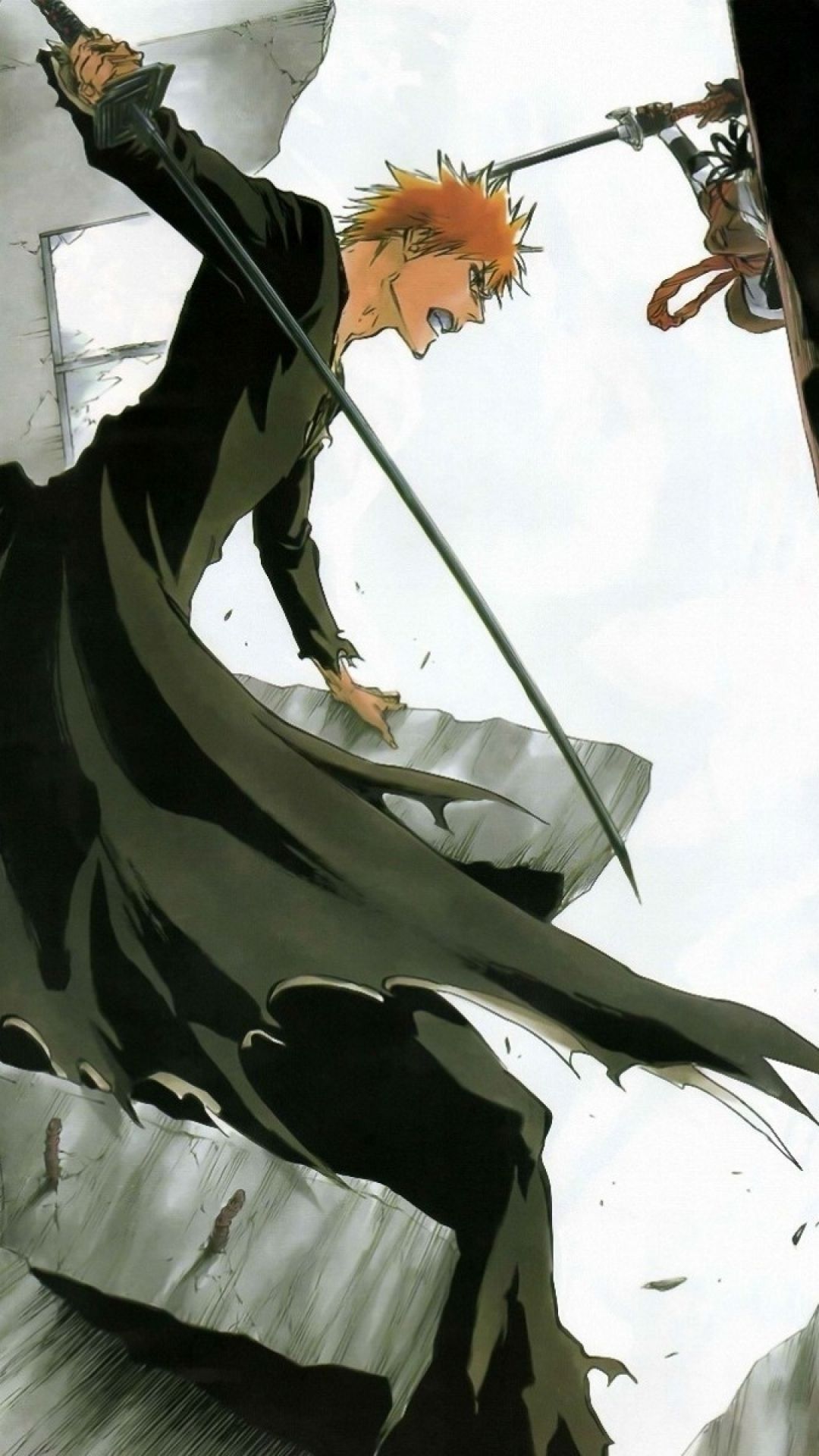 Ichigo Dual Sword Zanpakuto Bleach TYBW 4K Wallpaper iPhone HD Phone #7781i