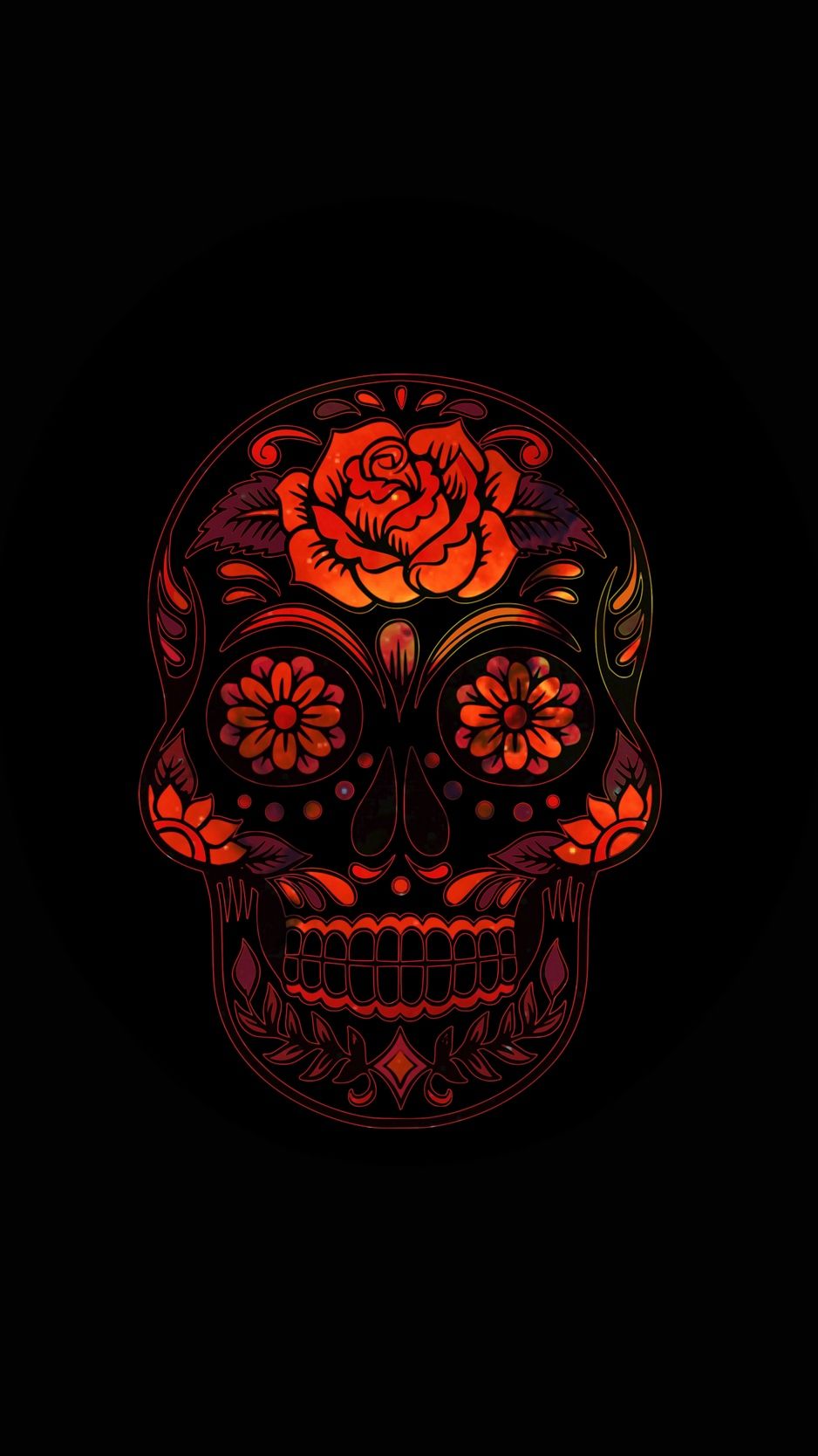 Red Skull HD iPhone Wallpaper  iPhone Wallpapers  Skull wallpaper Aries  wallpaper Skull wallpaper iphone