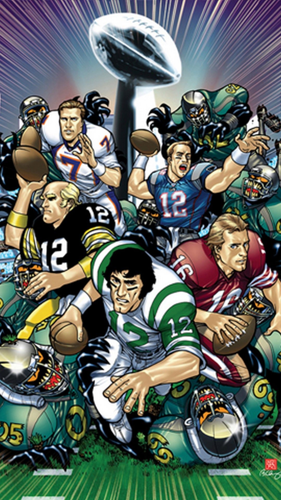 NFL Cartoon Wallpapers on WallpaperDog