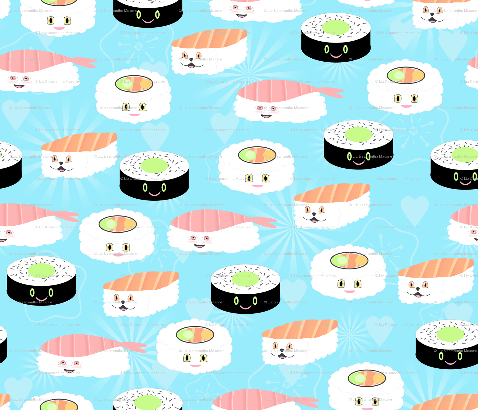 Kawaii Sushi Wallpaper