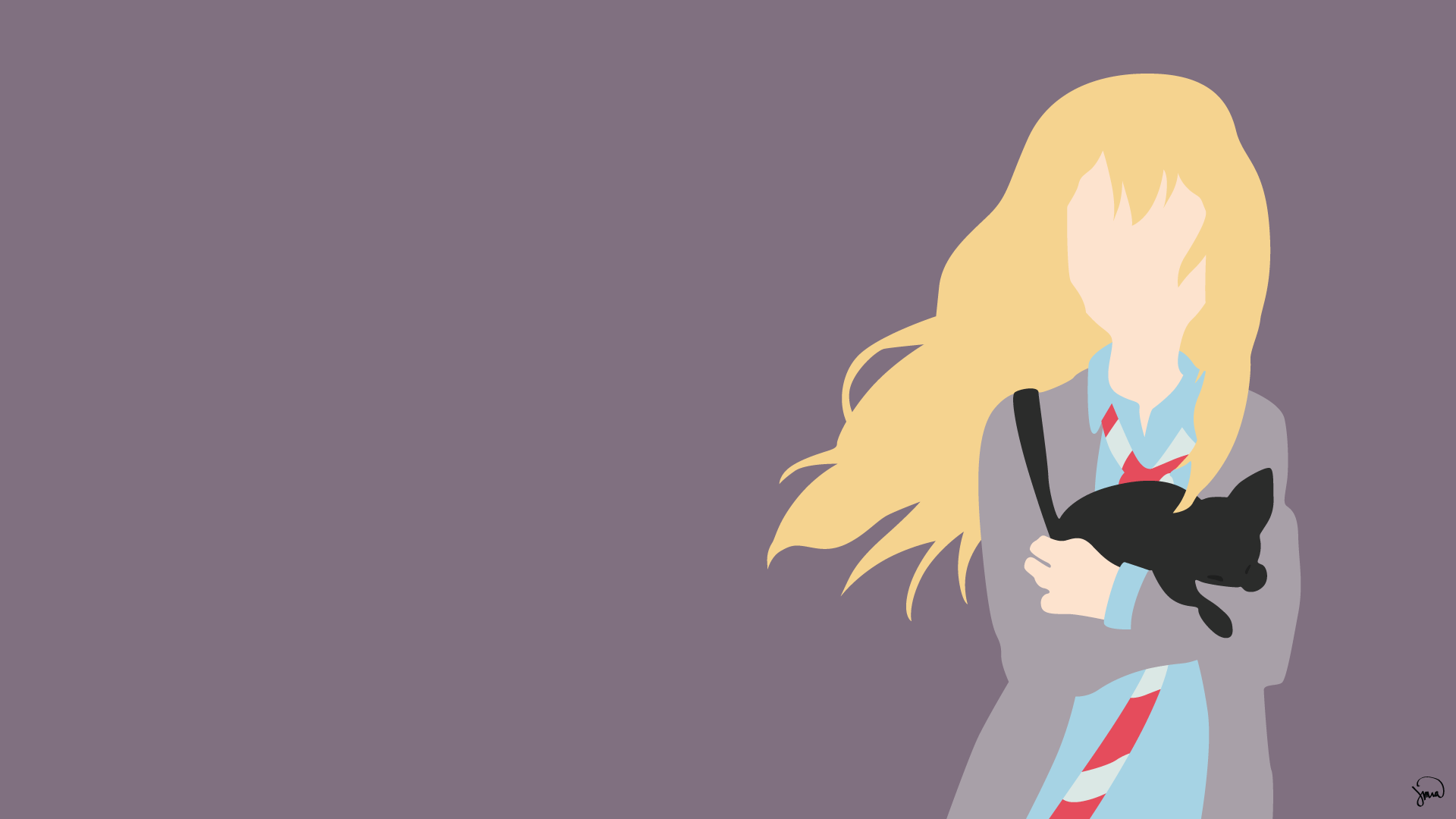 Download Anya Forger Minimalist Anime Wallpaper | Wallpapers.com