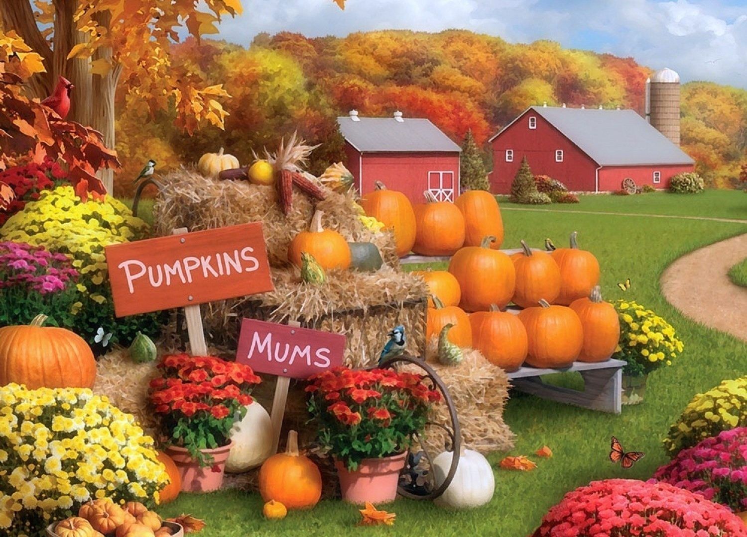 Autumn Pumpkins Desktop Wallpaper Wallpapersafari - vrogue.co