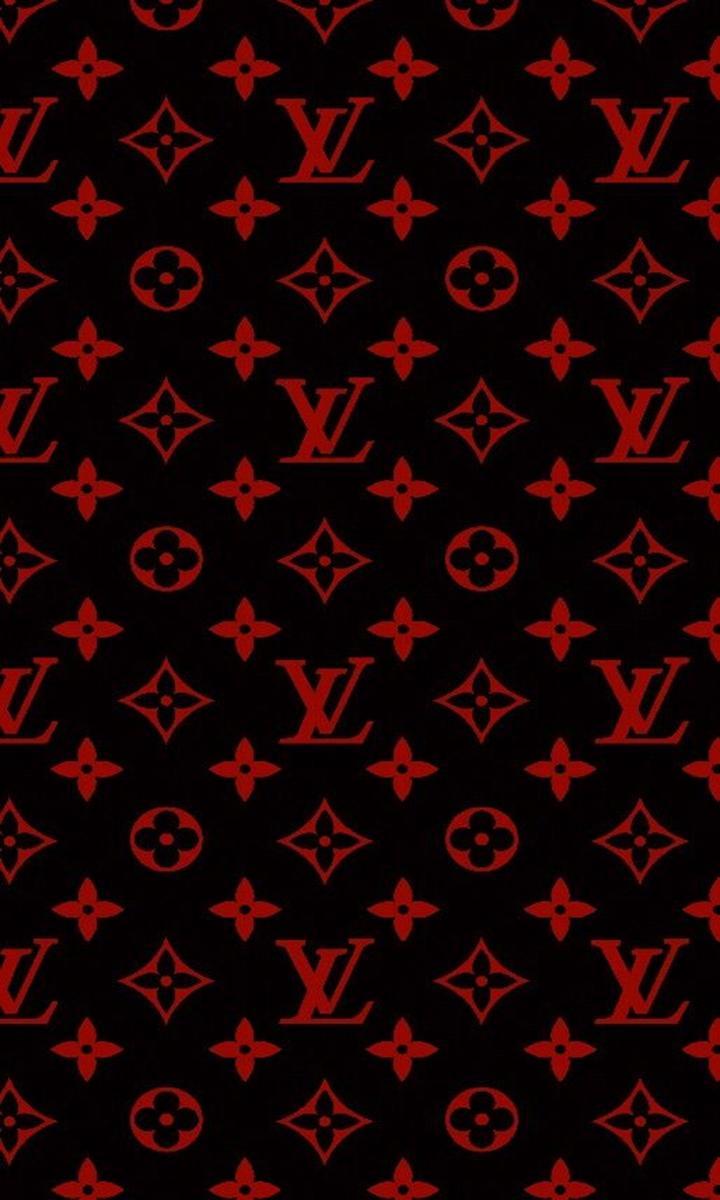 wallpaper louis vuitton logo red