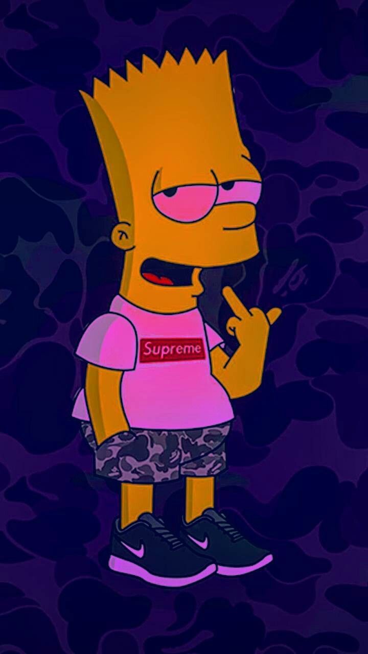 Free: Bart Simpson Homer Simpson Supreme Graphic Designer - Bart Simpson  Wallpaper Supreme 