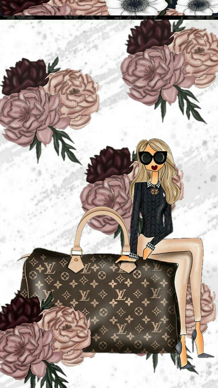 Download Fashionista with Pink Louis Vuitton Wallpaper