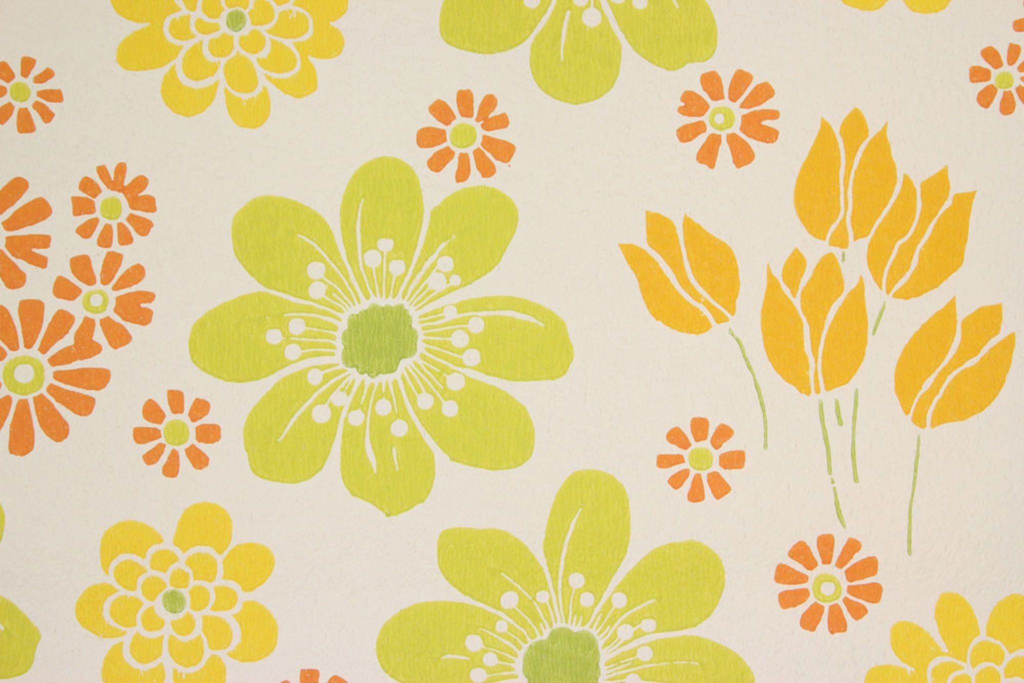 Retro Floral Wallpaper Arthouse Bright Flower Grey Yellow Feature Vintage Luxury 