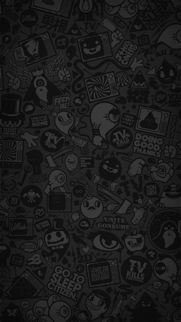 Cartoon Black Wallpapers on WallpaperDog