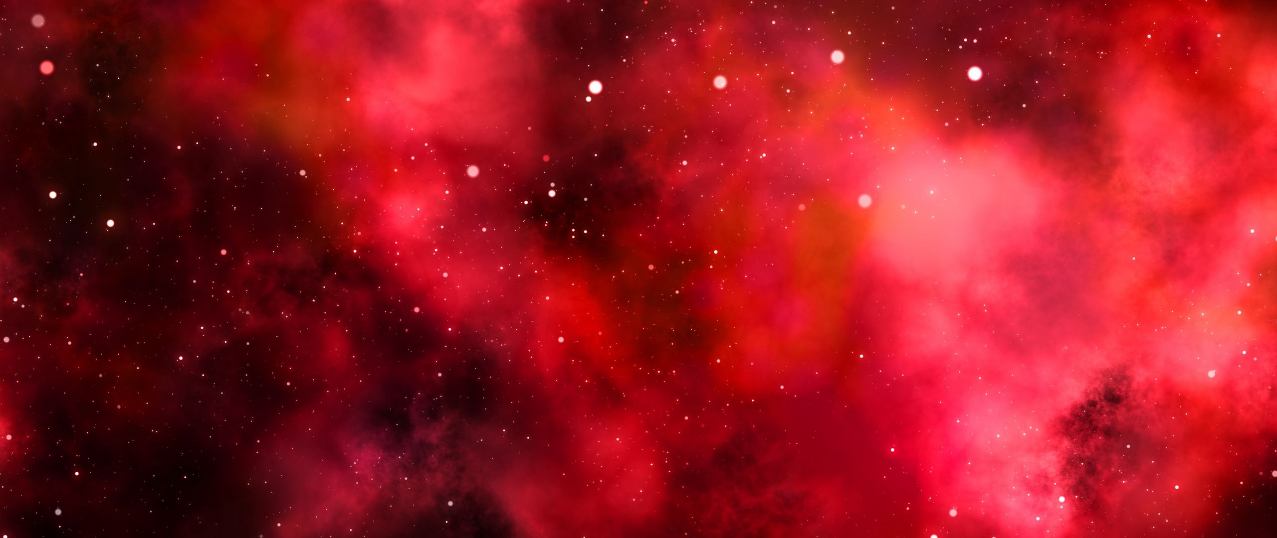 Free Vector | Realistic space with planets stars and red clouds