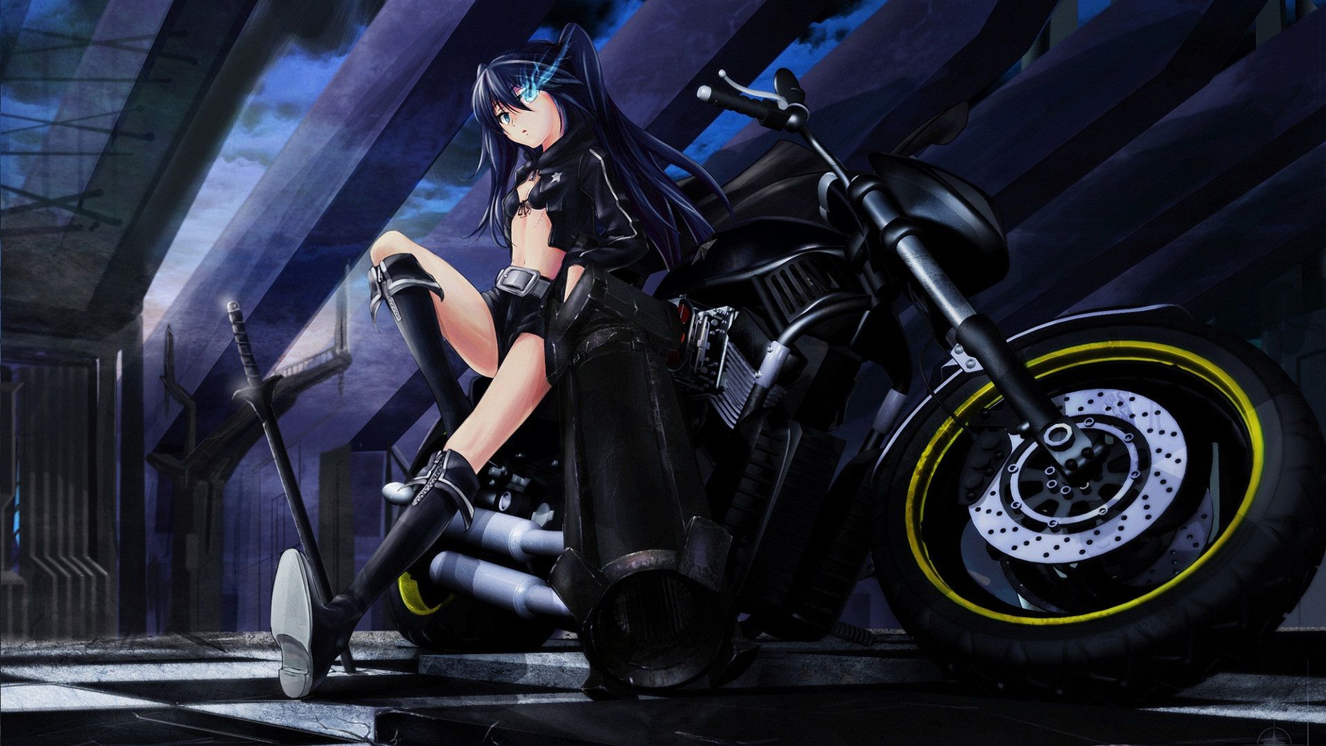 Anime Girl Motorcycle Wallpaper gambar ke 4