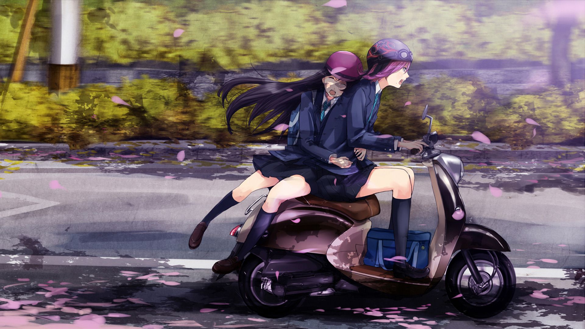 heathercooper: Anime-Inspired Neon Dystopia Glitchpunk Aesthetic, people  riding futuristic motorcycles, city streets, volumetric, 3D, cinematic  lighting