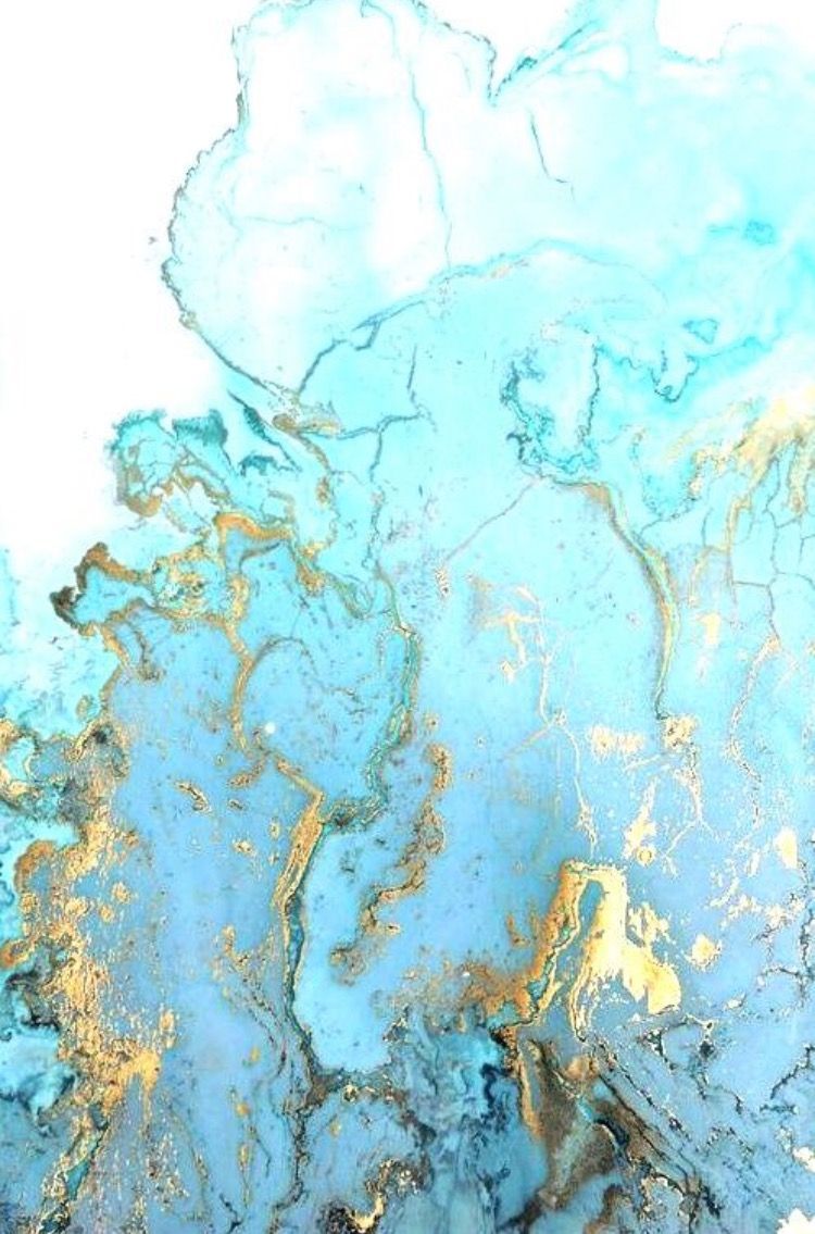 Teal Gold Gemstone Marble wallpaper  Happywall
