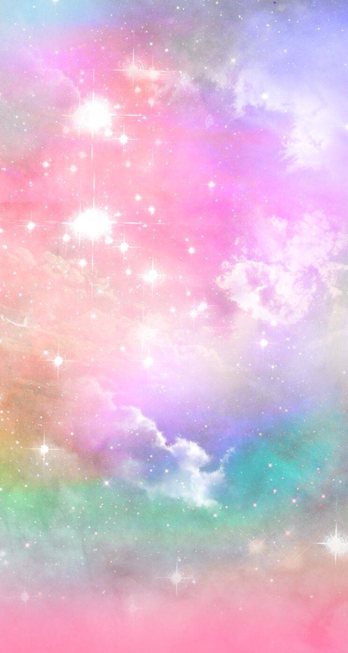 Glitter Rainbow Galaxy Background