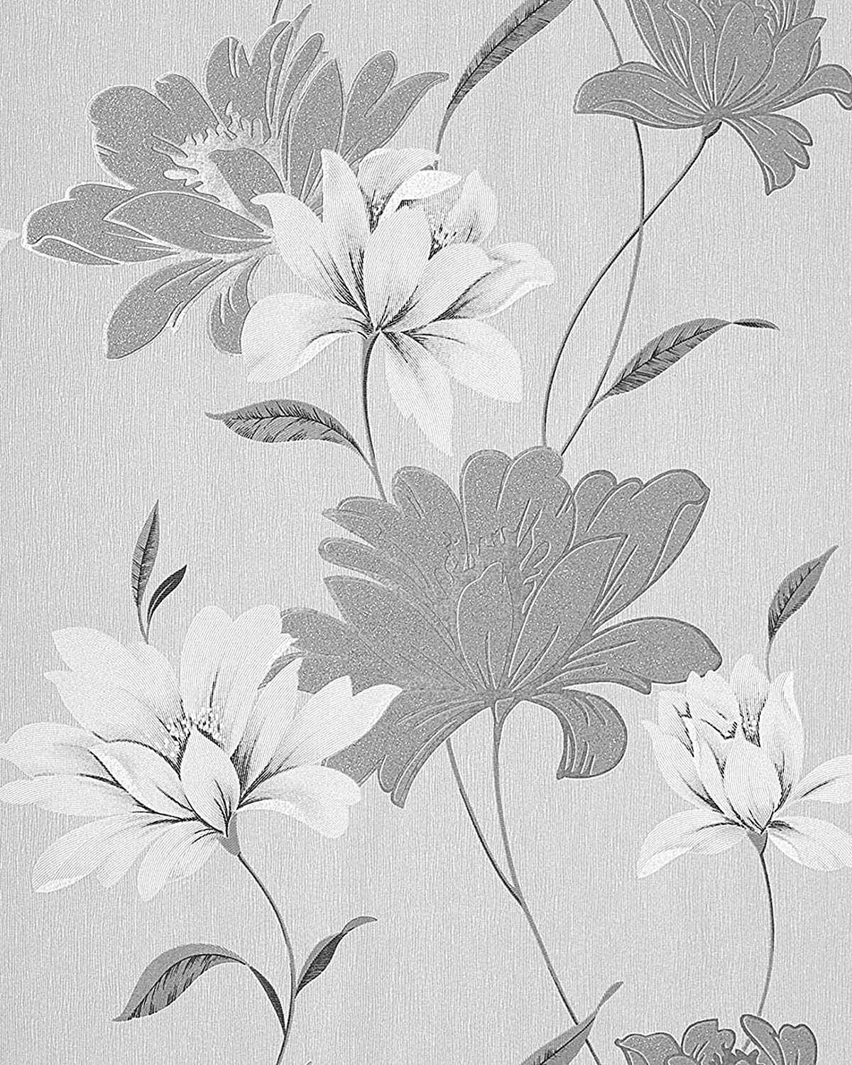 Grey Floral Wallpaper  Overstock