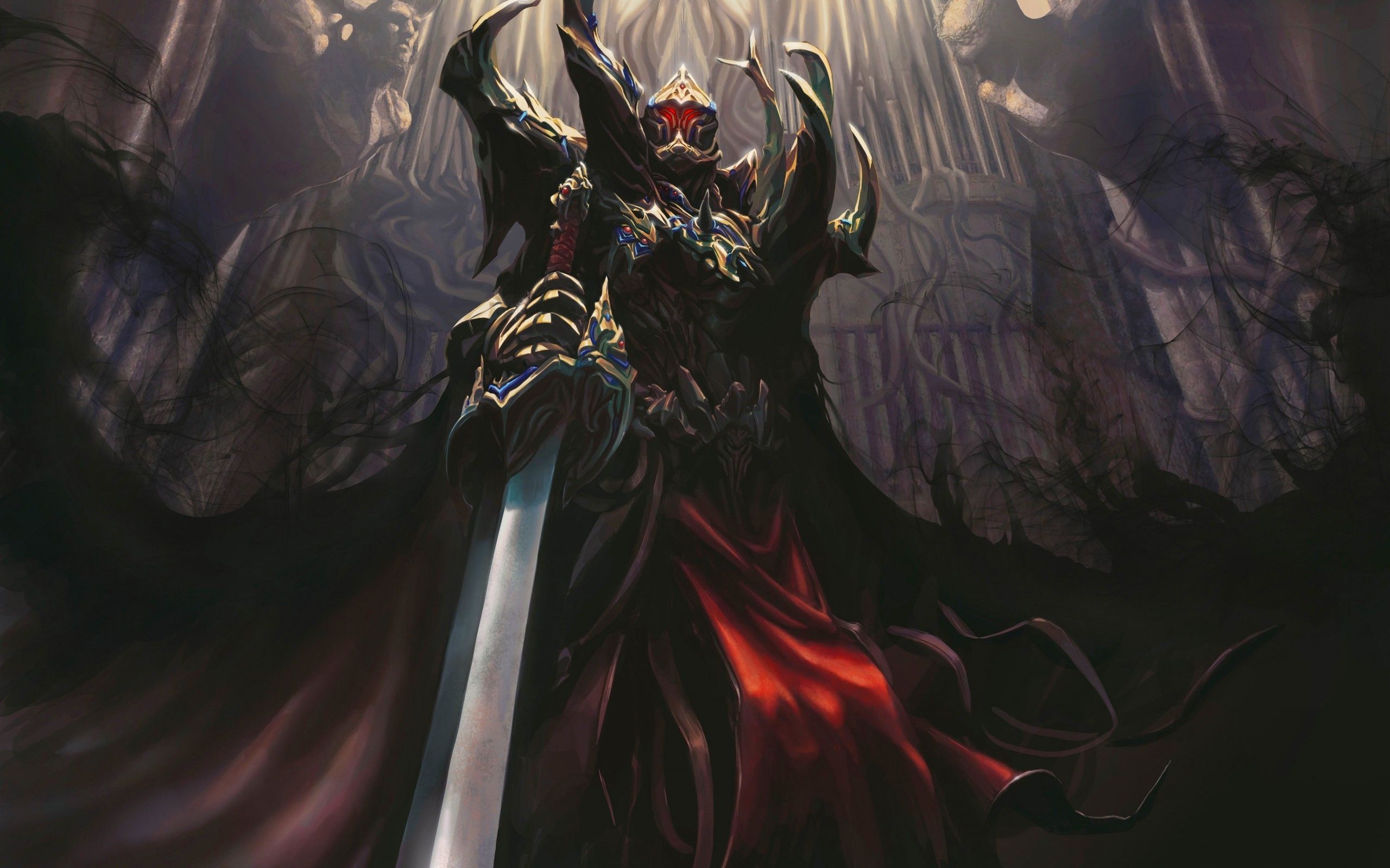 Download Demon King On Throne Wallpaper