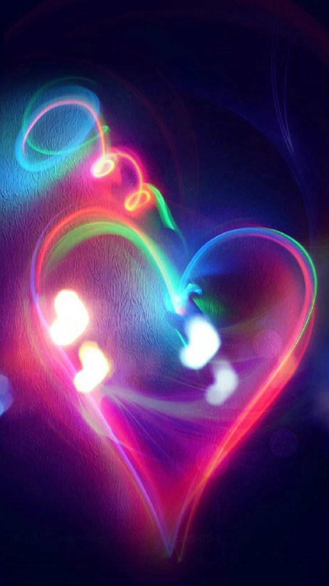 HD wallpaper: heart, illuminated, neon, red, heart shape, black background  | Wallpaper Flare