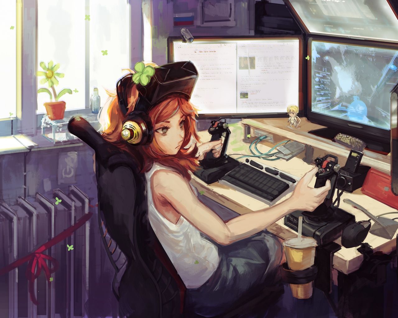 Gamer hd anime girl wallpaper 