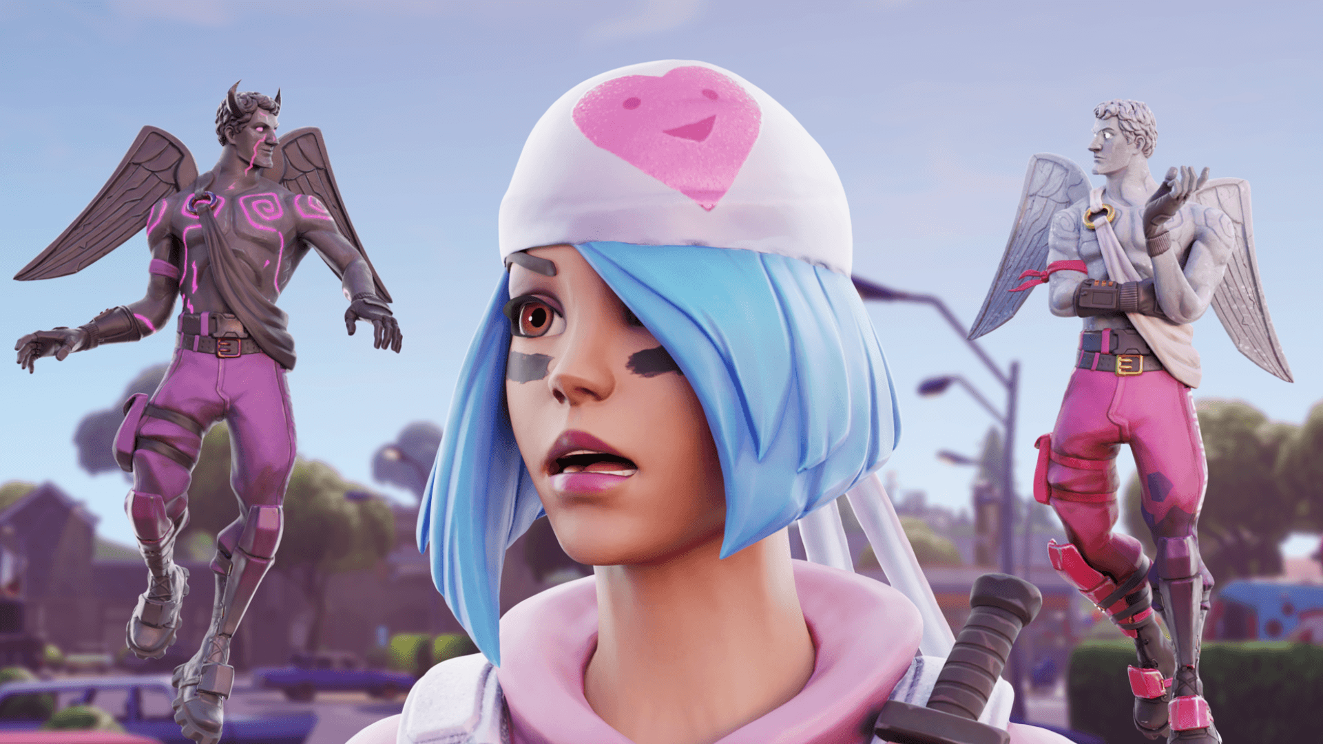 Be at liberty to make use of these Valentine Fortnite pictures as a backgro...