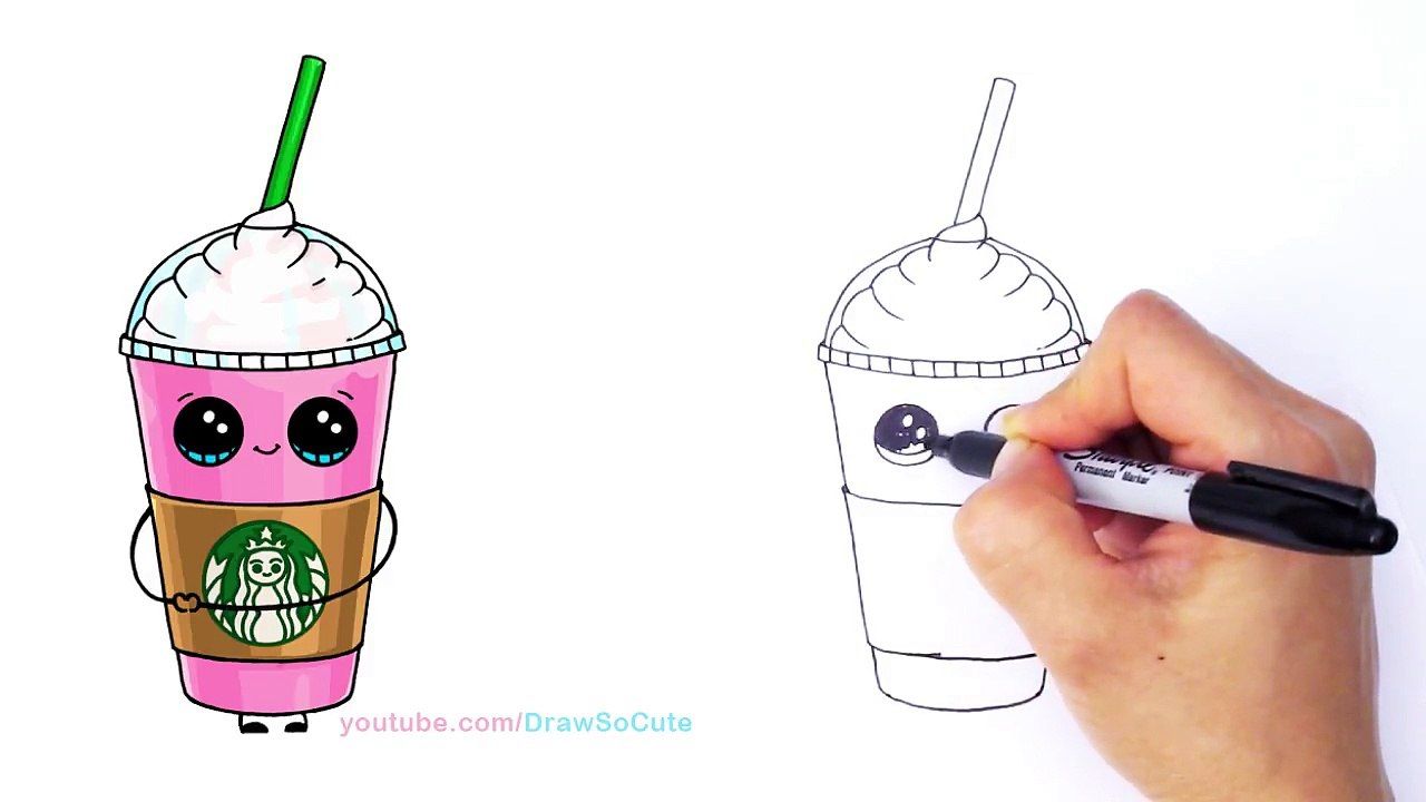 cute animated food starbucks