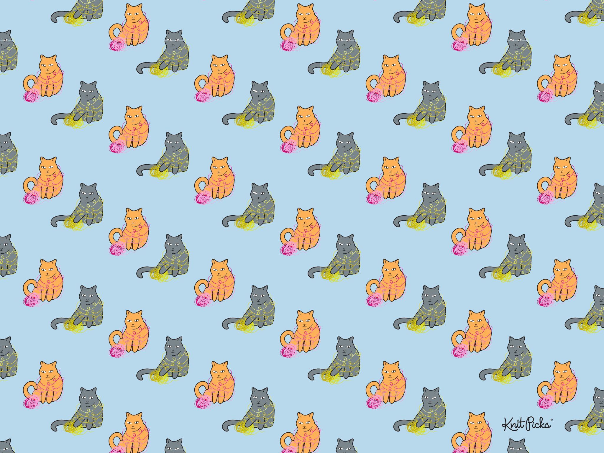 Cat Pattern Fabric Wallpaper and Home Decor  Spoonflower