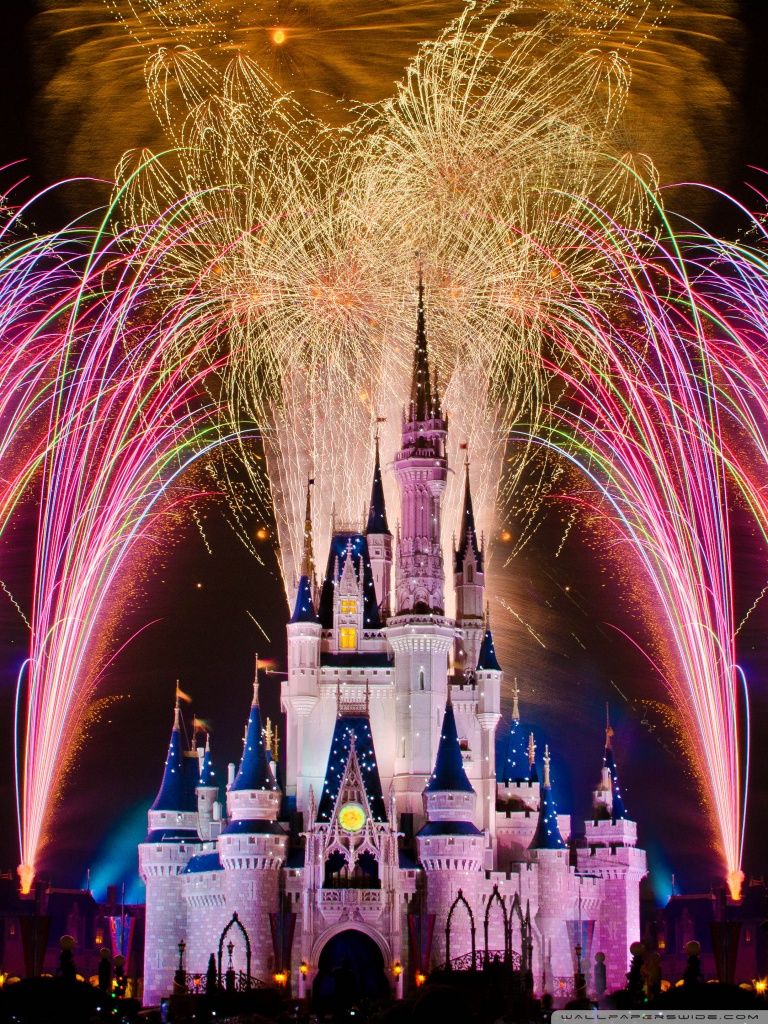 Disney Castle Fireworks Wallpapers on WallpaperDog