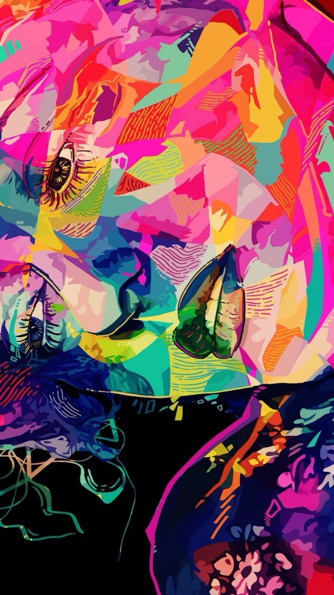 trippy nature iphone wallpaper
