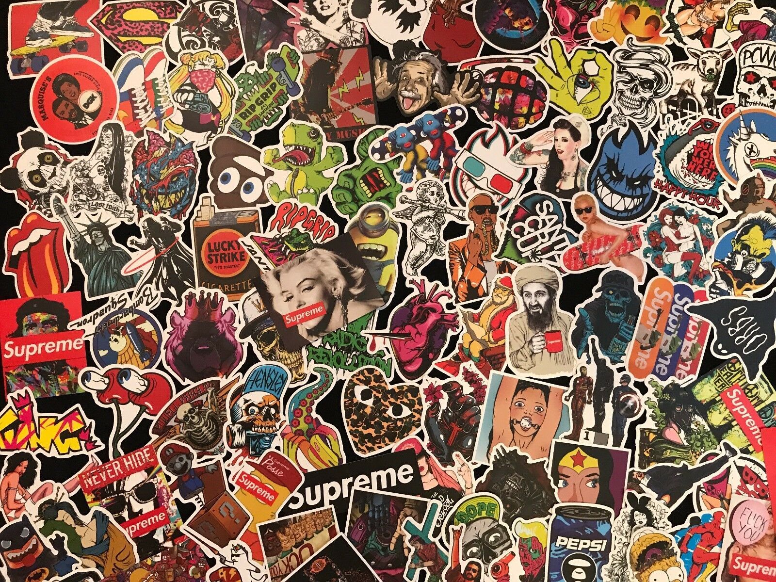400 PCS Stickers Skateboard Sticker Graffiti Laptop Car Luggage Decals mix lot 