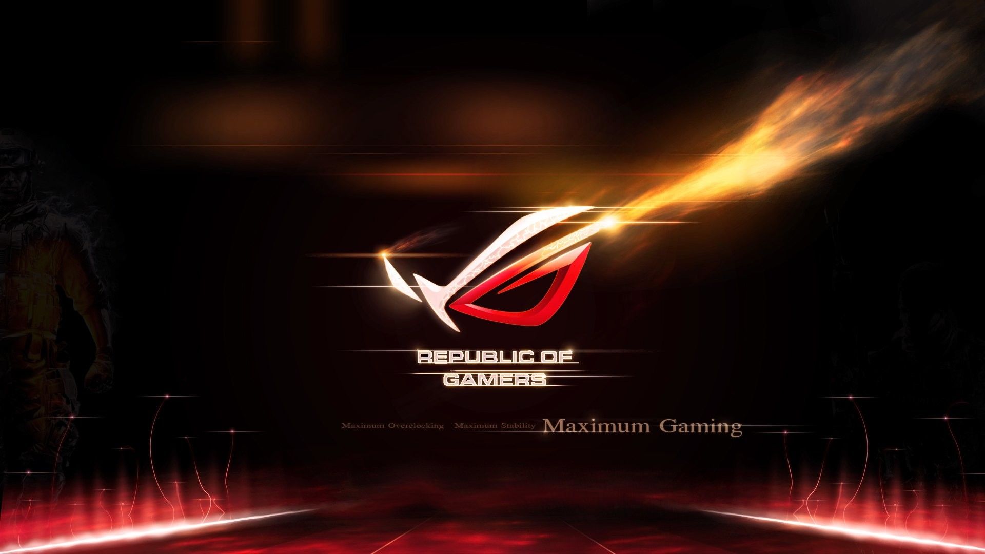 Download Asus Rog 4k Gaming Logo With Red Lightning Wallpaper  Wallpapers com