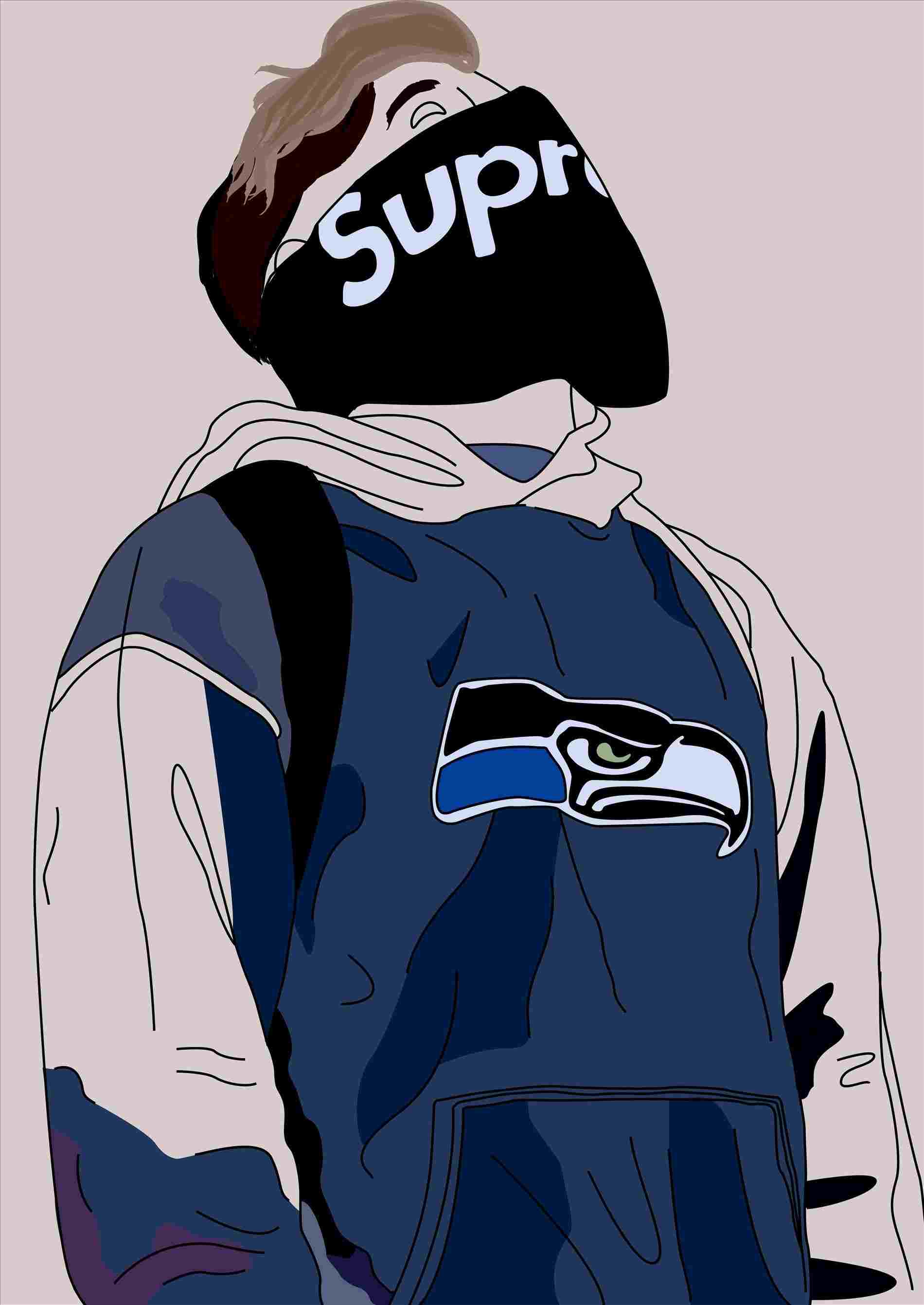 Download Bape Supreme Dope Cartoon Wallpaper