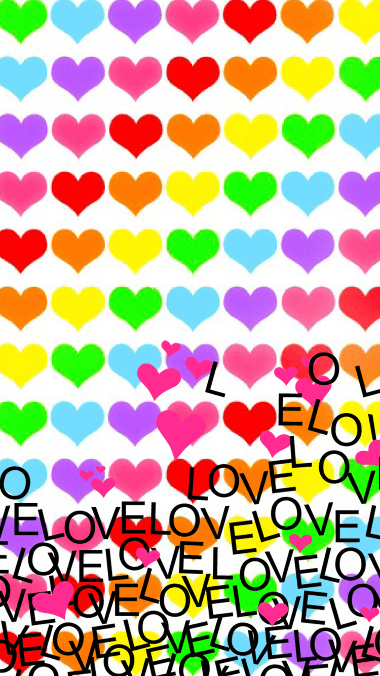 Rainbow Heart Wallpaper  iPhone