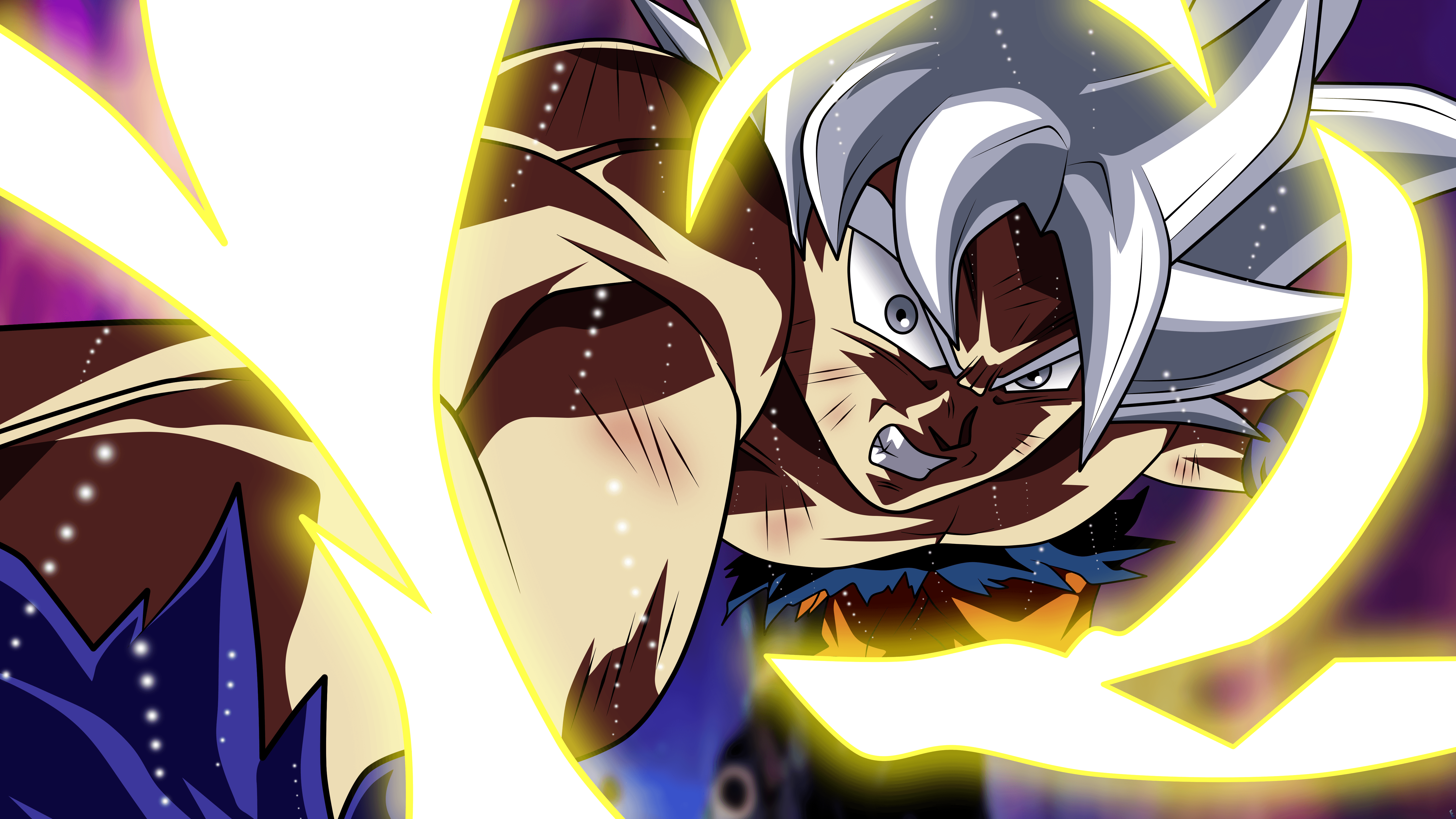 Download wallpaper 2932x2932 goku, dragon ball super, fan art