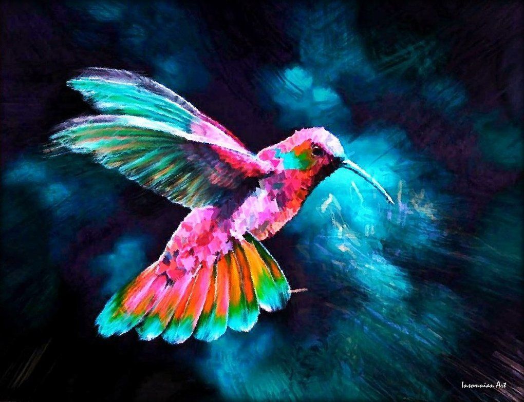 Colorful hummingbird on top of beautiful flowers Generative AI Digital  Art Illustration 22056197 Stock Photo at Vecteezy